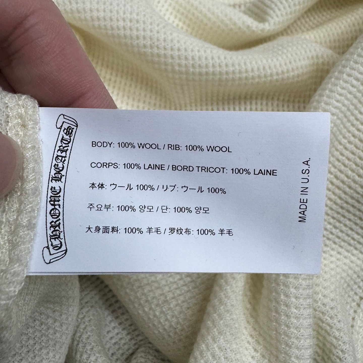 Chrome Hearts Chrome Hearts Embroidered Waffle Knit T-Shirt Size L Size US L / EU 52-54 / 3 - 4 Thumbnail