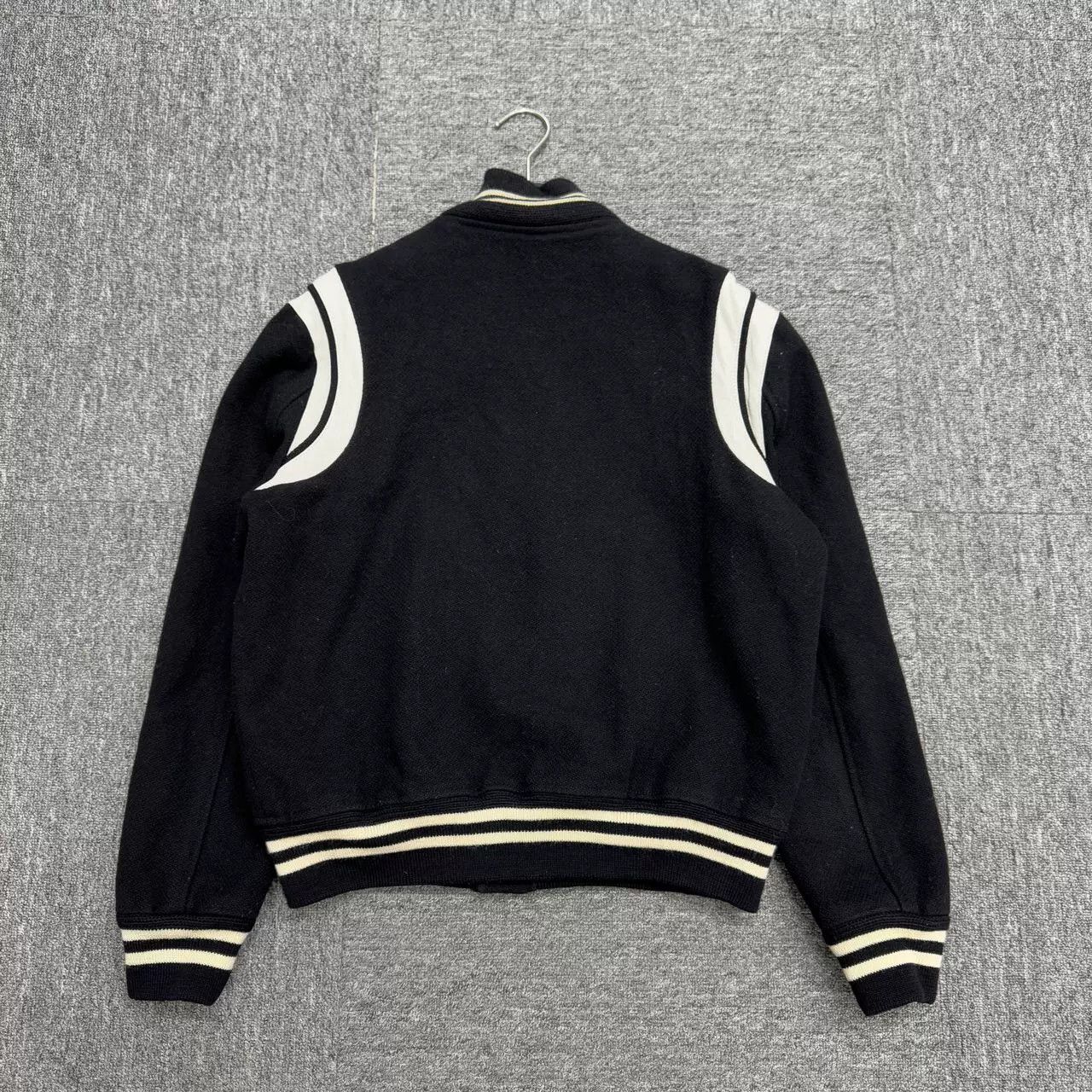 Saint Laurent Paris Saint Laurent Wool Leather Varsity Bomber Jacket Size M Size US M / EU 48-50 / 2 - 6 Thumbnail