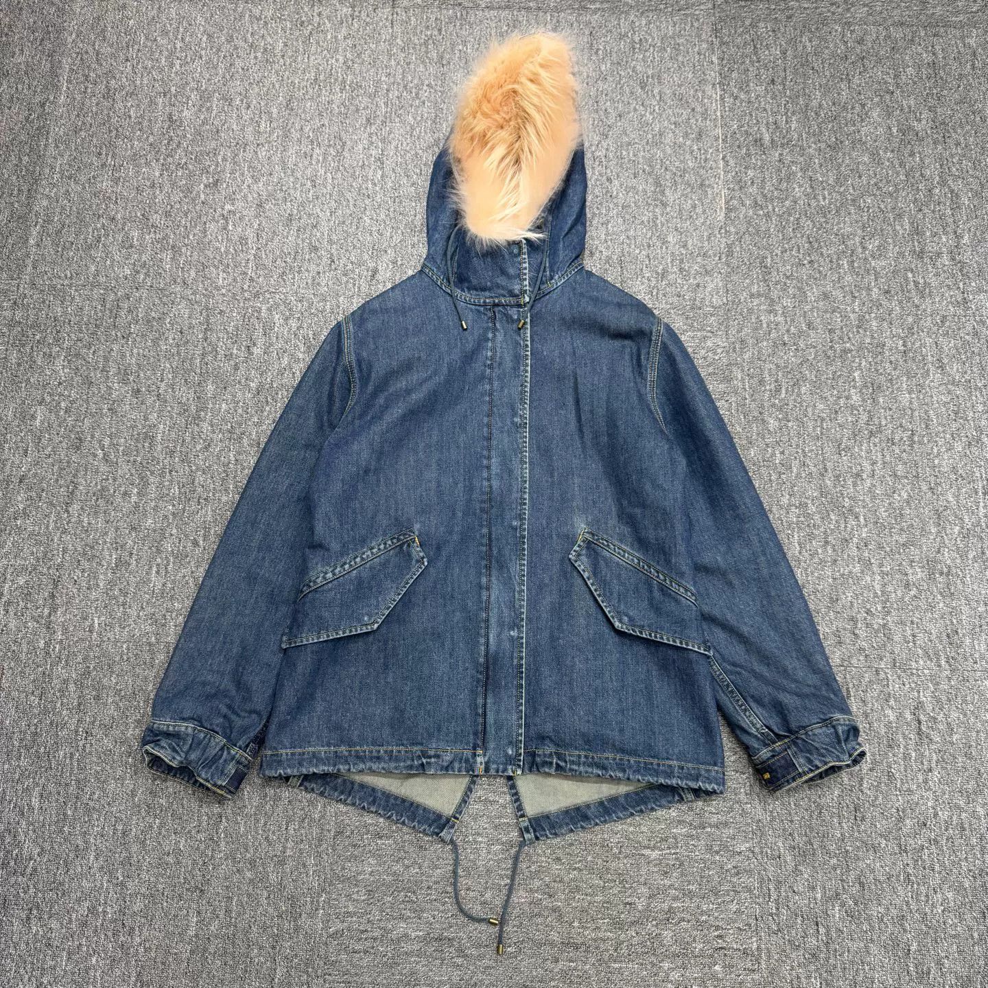 Yves Salomon Yves Salomon Army Fur Lined Denim Jacket Size 36 Size XS / US 0-2 / IT 36-38 - 2 Thumbnail