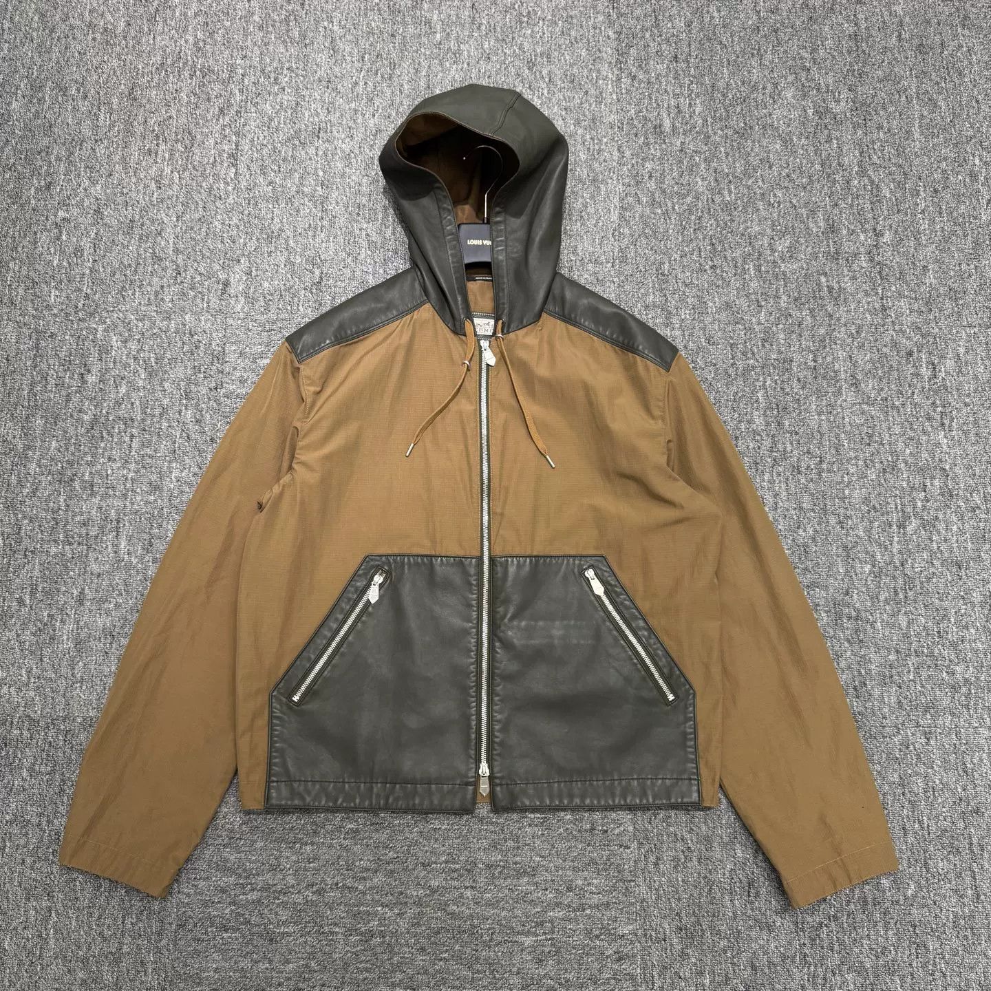 Hermes Hermès Leather Trim Hooded Jacket Size 48 Size US M / EU 48-50 / 2 - 2 Thumbnail
