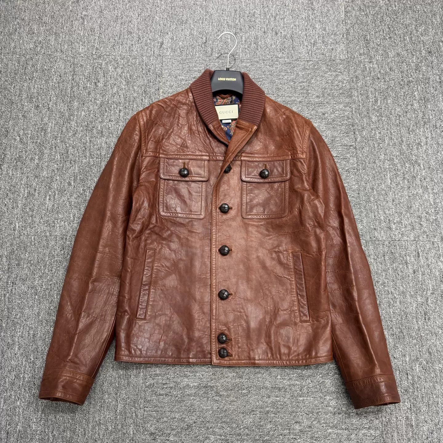 Gucci Gucci Lambskin Leather Jacket Size 50 Size US M / EU 48-50 / 2 - 2 Thumbnail