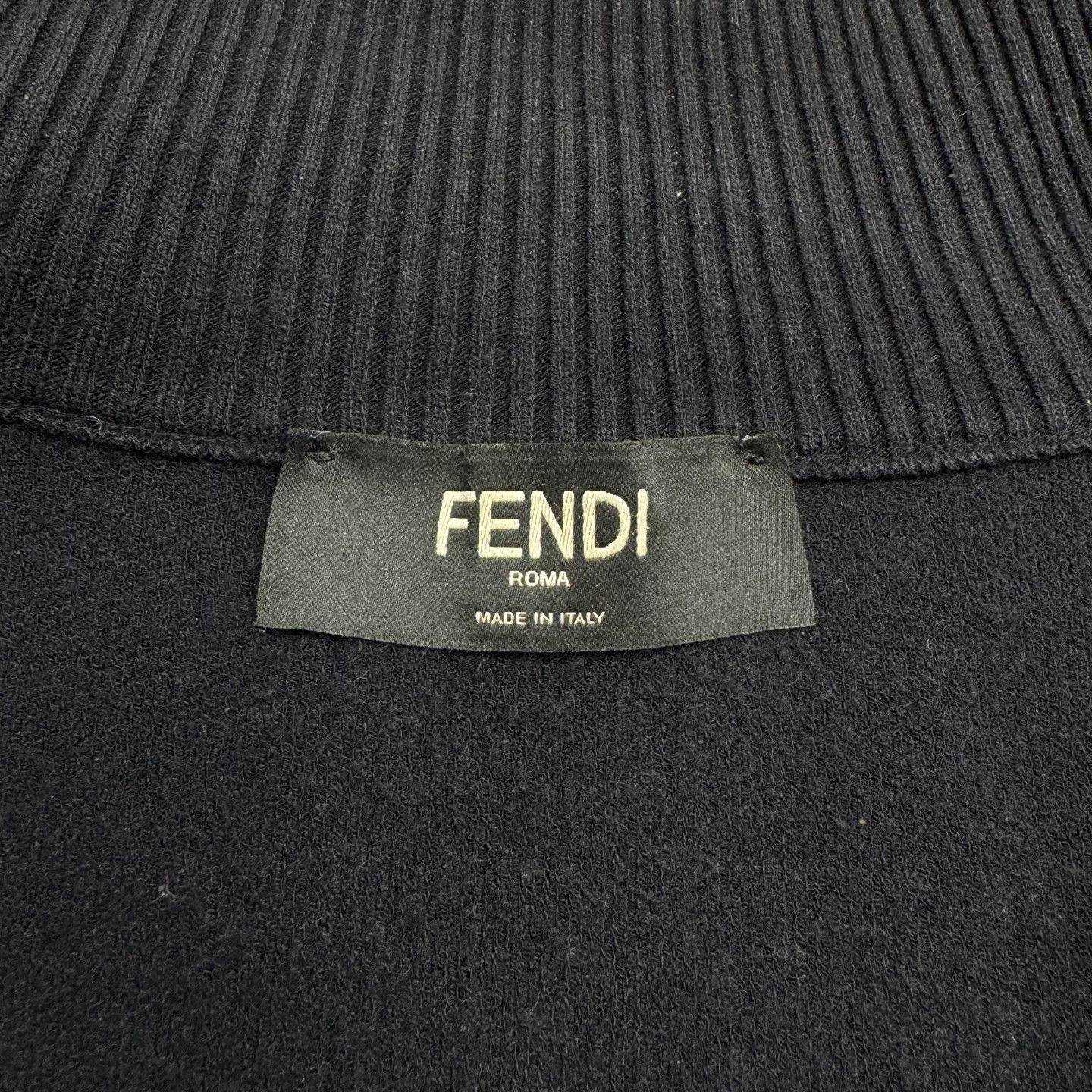 Fendi Fendi FF Logo Zip Up Knit Jacket Size M Size US M / EU 48-50 / 2 - 3 Thumbnail