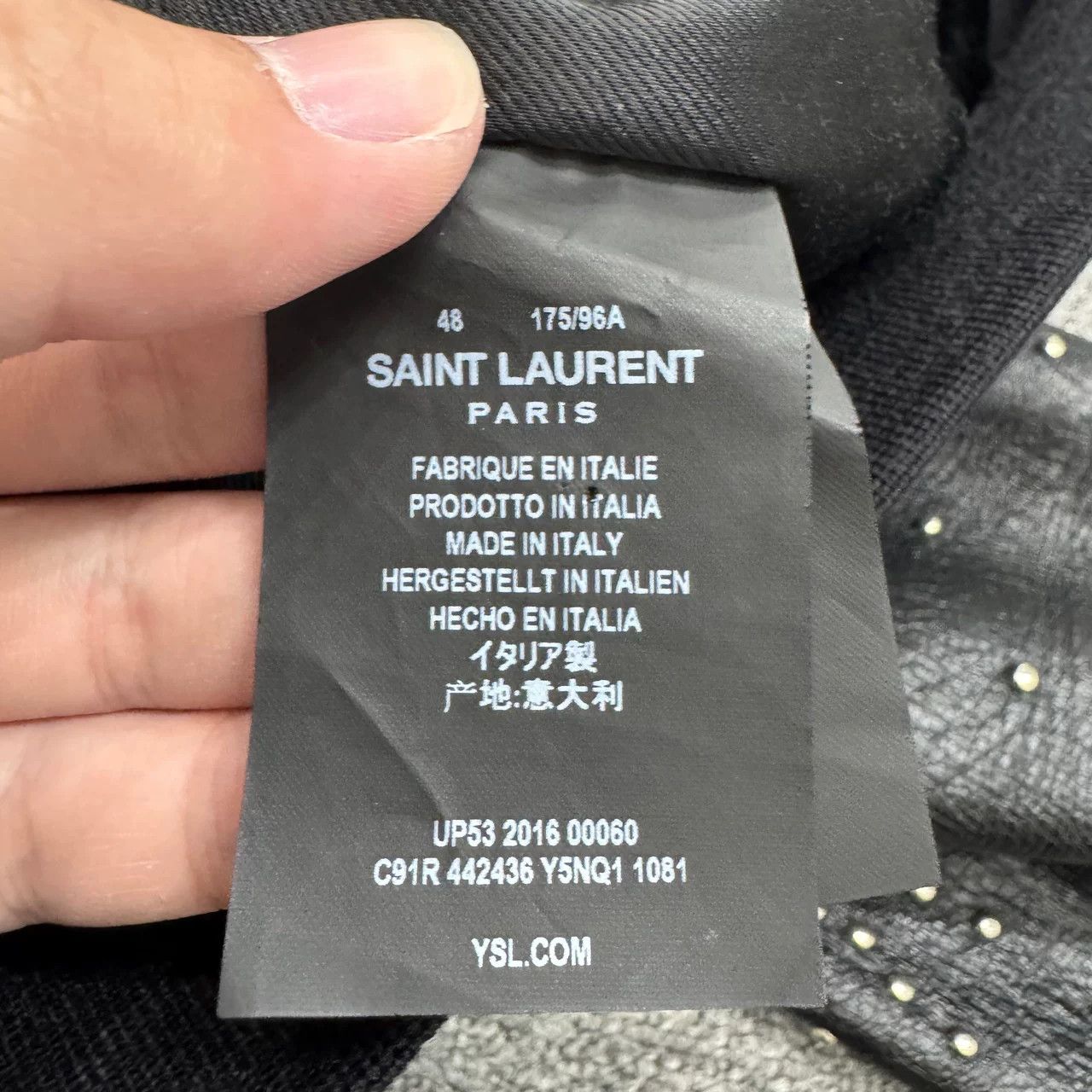 Saint Laurent Paris Saint Laurent Studded Leather Jacket Size 48 Size US M / EU 48-50 / 2 - 4 Thumbnail
