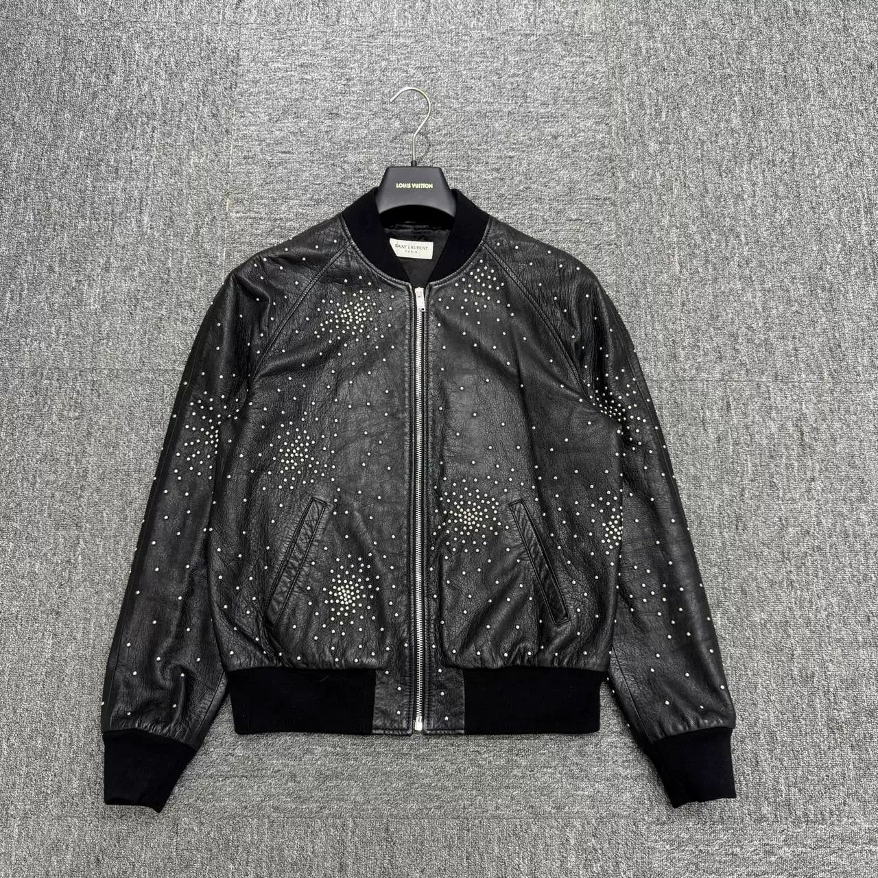 Saint Laurent Paris Saint Laurent Studded Leather Jacket Size 48 Size US M / EU 48-50 / 2 - 2 Thumbnail