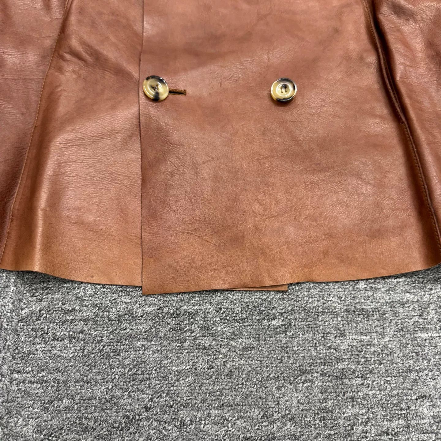 Giorgio Armani Giorgio Armani Lamb Leather Double Breasted Jacket Size 50 Size US M / EU 48-50 / 2 - 4 Thumbnail