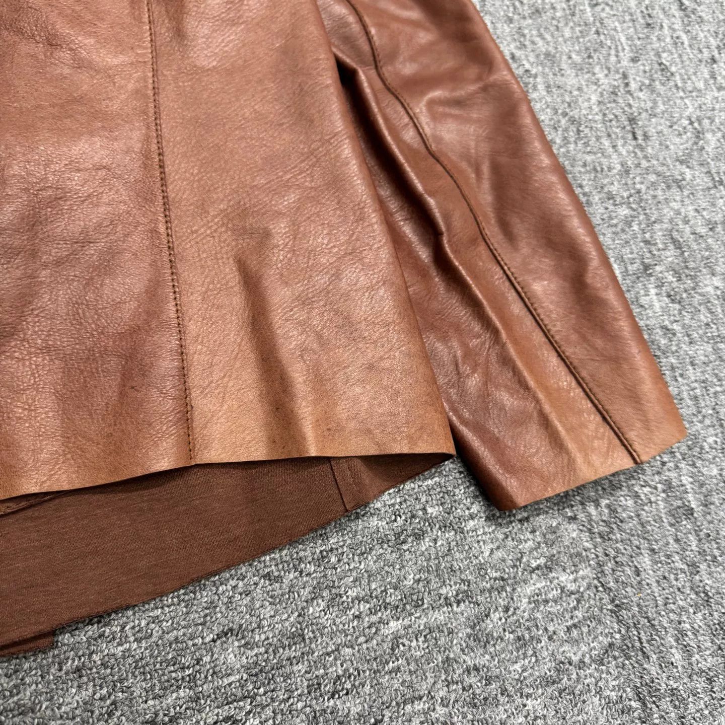 Giorgio Armani Giorgio Armani Lamb Leather Double Breasted Jacket Size 50 Size US M / EU 48-50 / 2 - 10 Thumbnail