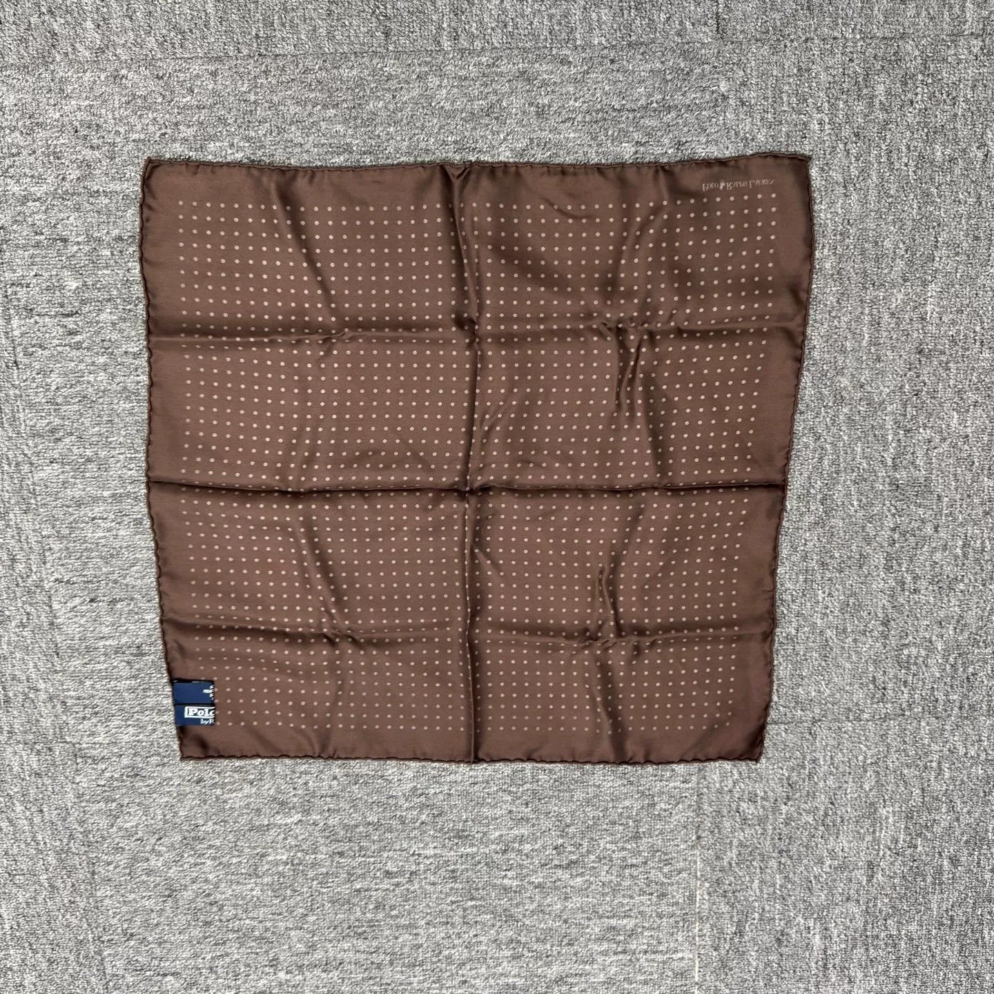 Polo Ralph Lauren Polo Ralph Lauren Brown Silk Polka Dot Pocket Square Size ONE SIZE - 4 Thumbnail