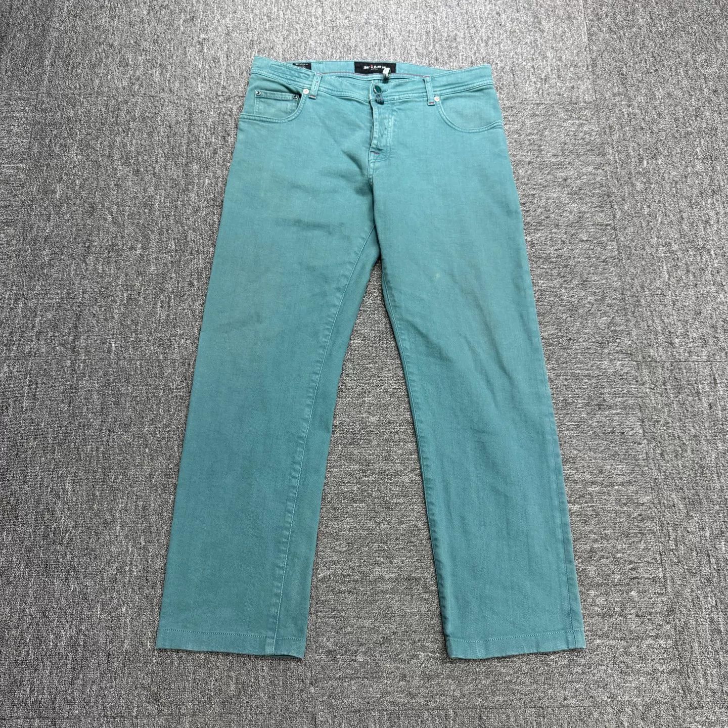 Kiton Kiton Teal Cotton Blend Jeans Size 36 Size US 36 / EU 52 - 2 Thumbnail