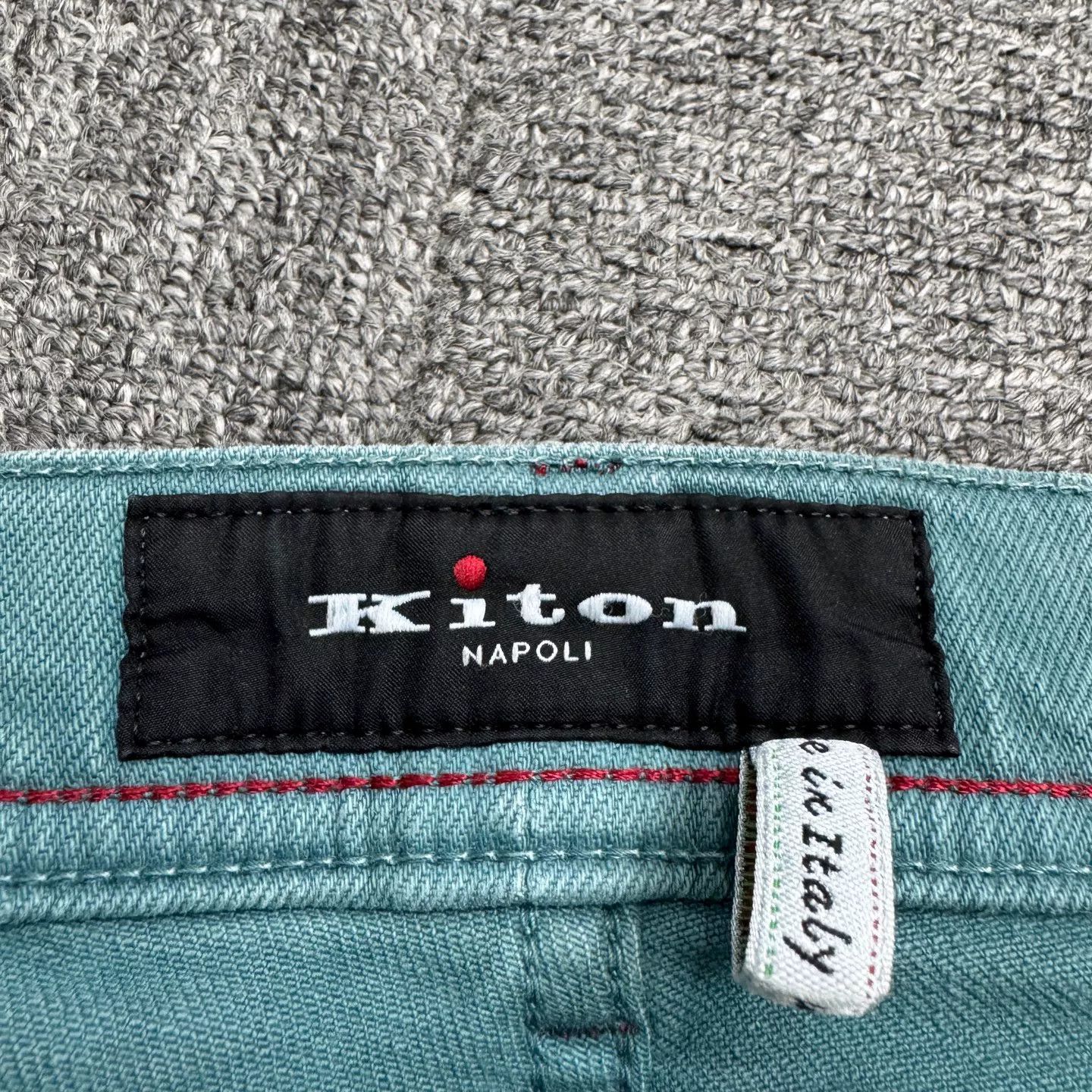 Kiton Kiton Teal Cotton Blend Jeans Size 36 Size US 36 / EU 52 - 3 Thumbnail