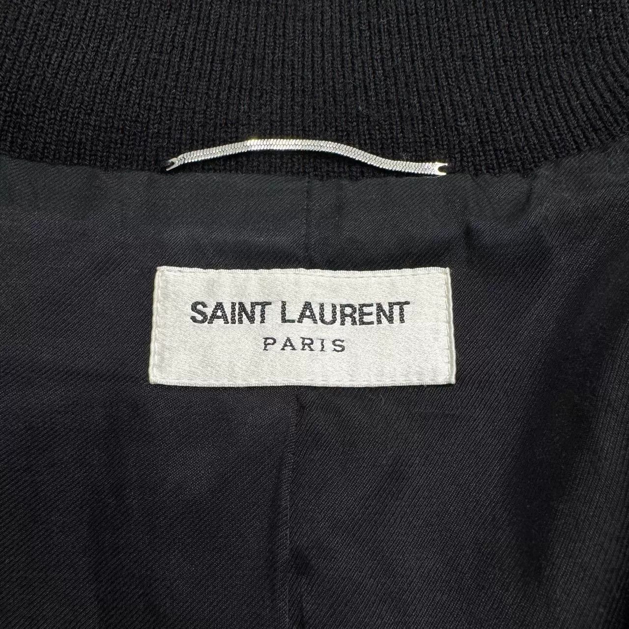 Saint Laurent Paris Saint Laurent Leather Trim Varsity Jacket US XL Size US XL / EU 56 / 4 - 3 Thumbnail