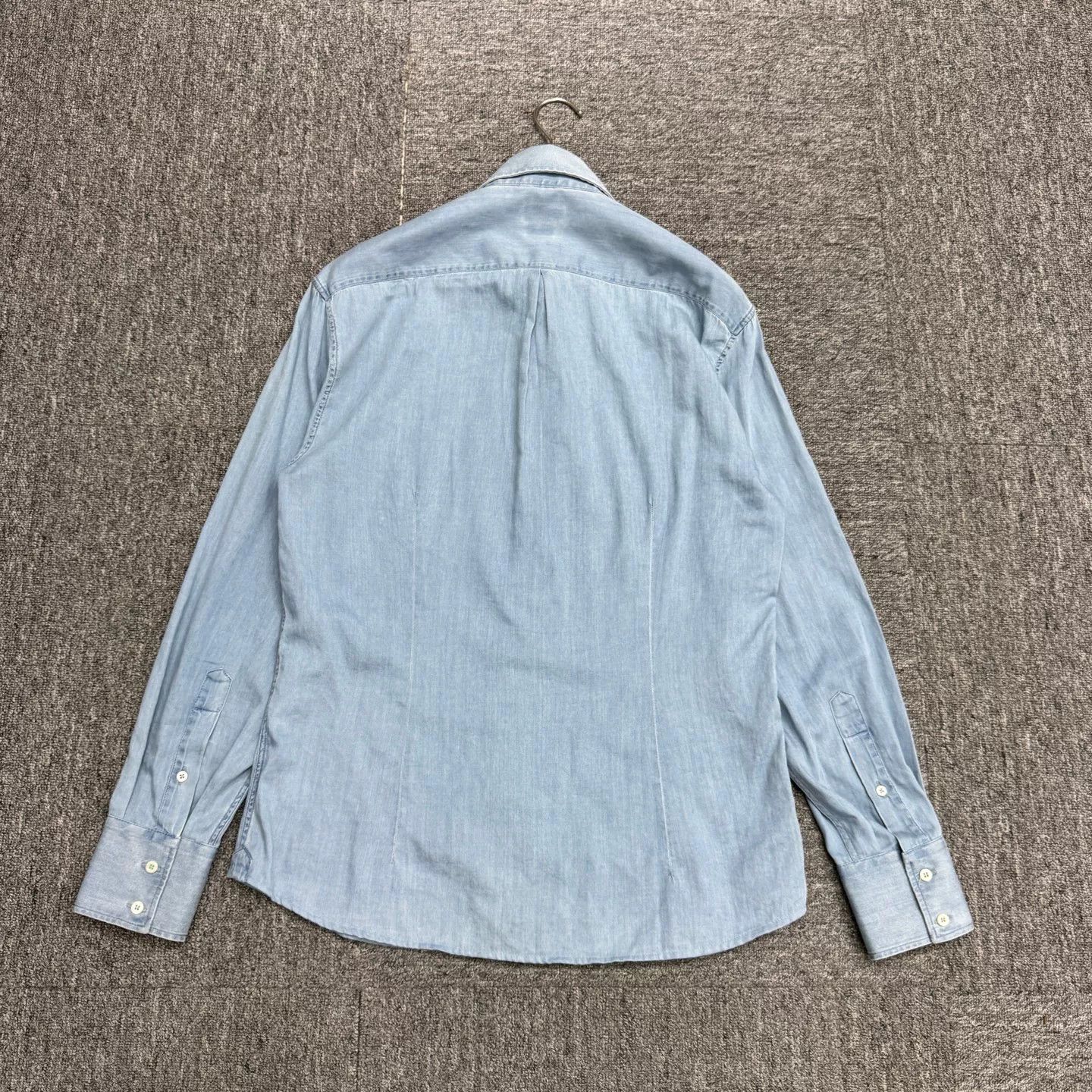 Brunello Cucinelli Brunello Cucinelli Cotton Denim Shirt Size S Size US S / EU 44-46 / 1 - 6 Thumbnail