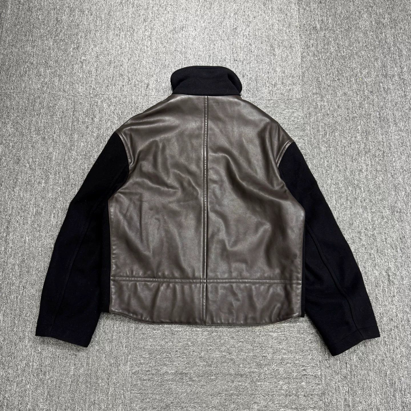 Hermes Hermes Leather Trim Wool Jacket Size 52 Size US L / EU 52-54 / 3 - 6 Thumbnail
