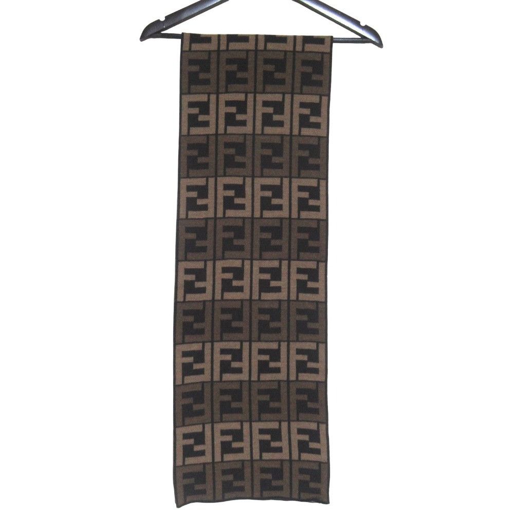 Fendi Fendi Fendi Zucca Knit Scarf Textile Scarf DUTY FREE for USA Size ONE SIZE - 2 Thumbnail