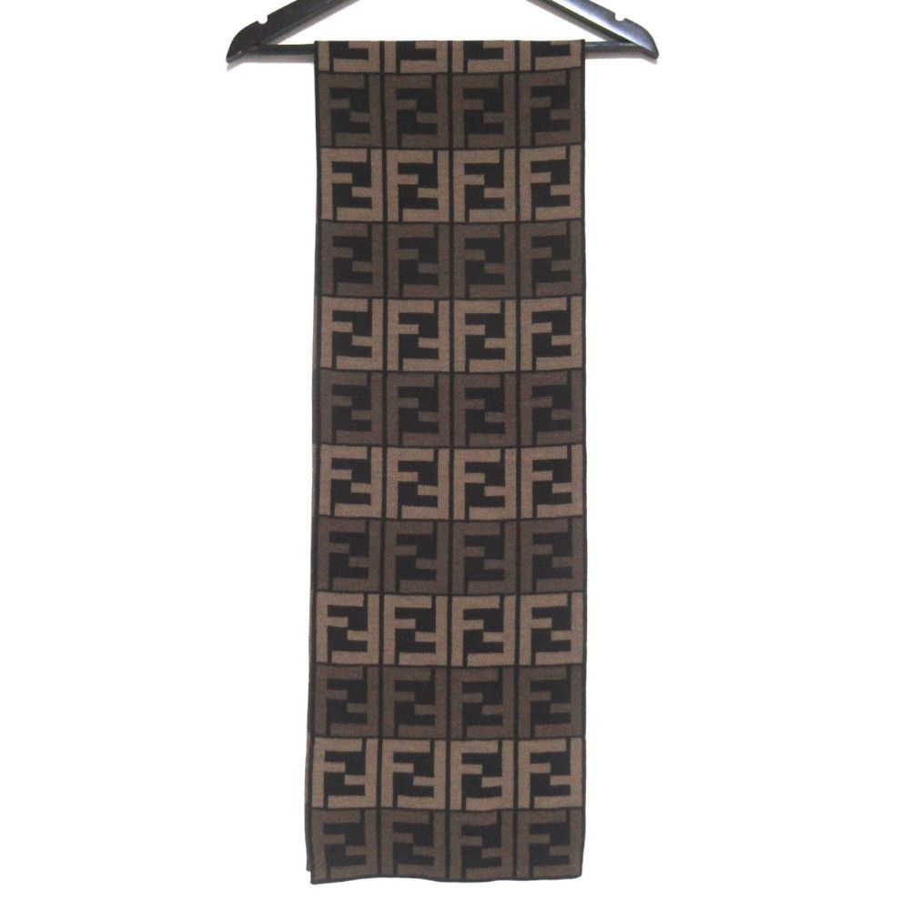 Fendi Fendi Fendi Zucca Knit Scarf Textile Scarf DUTY FREE for USA Size ONE SIZE - 3 Thumbnail