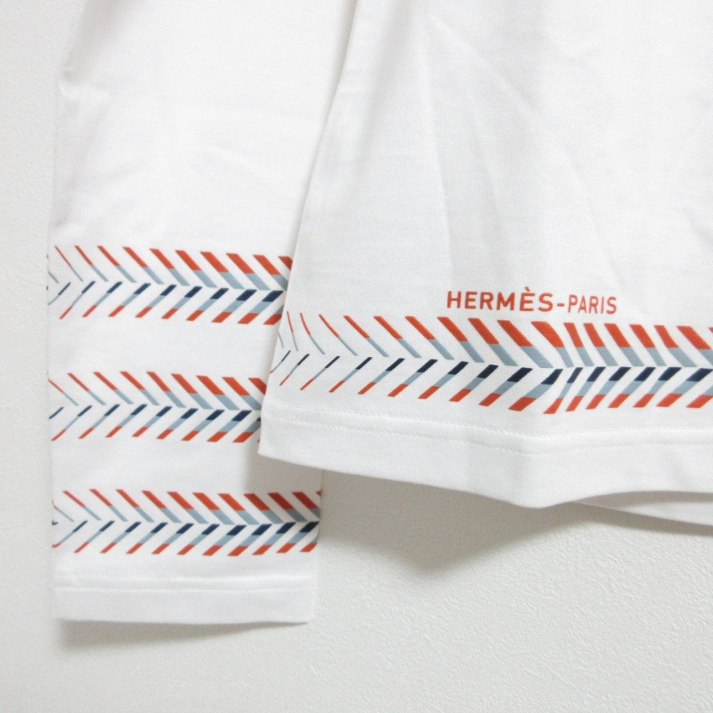 Hermes Hermes Hermes Cartouche Chevron Long Sleeve Top Textile T-Shirts DUTY FREE for USA Size ONE SIZE - 5 Thumbnail