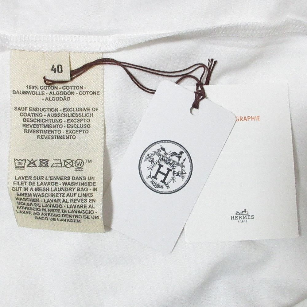 Hermes Hermes Hermes Cartouche Chevron Long Sleeve Top Textile T-Shirts DUTY FREE for USA Size ONE SIZE - 7 Thumbnail