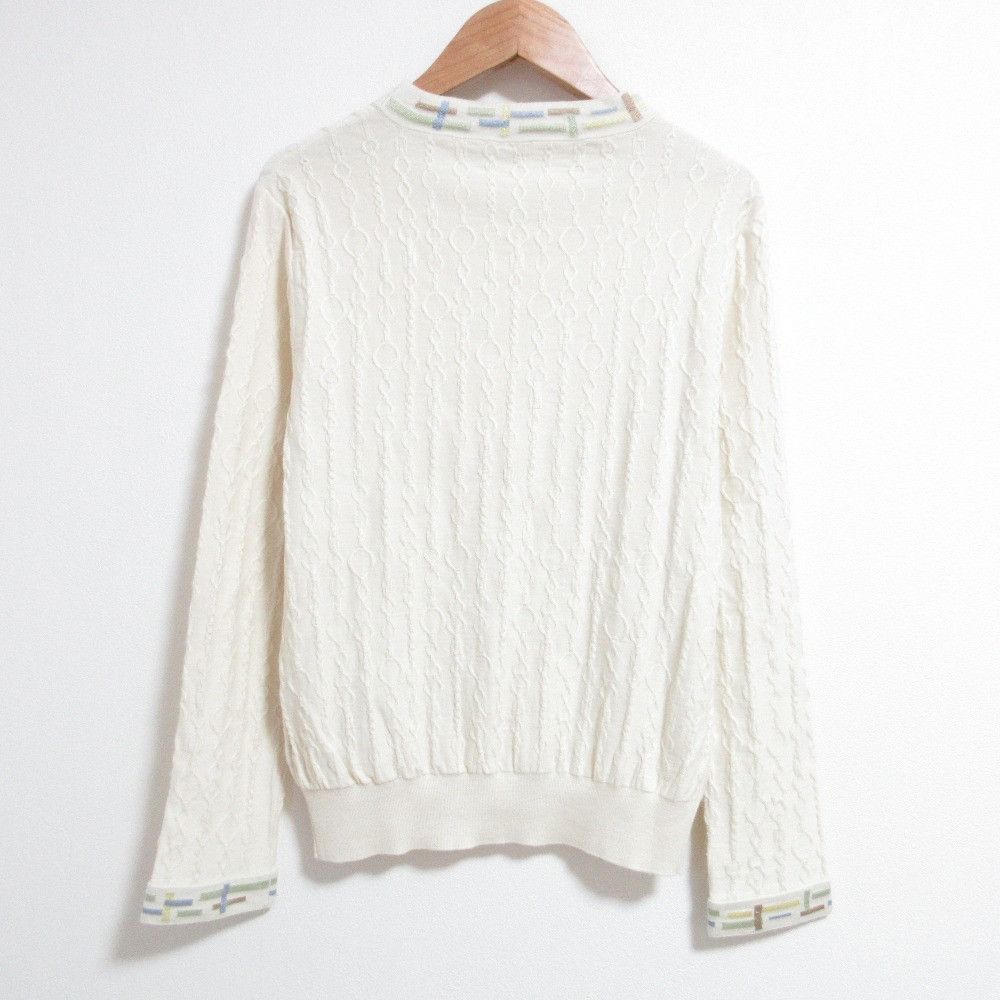 Hermes Hermes Hermes Do Re Boucles Cashmere Silk Knit Top Textile Tops DUTY FREE for USA Size ONE SIZE - 2 Thumbnail