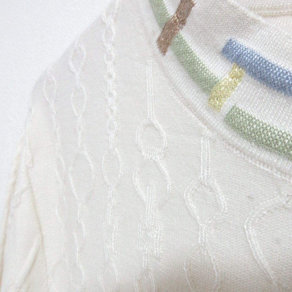 Hermes Hermes Hermes Do Re Boucles Cashmere Silk Knit Top Textile Tops DUTY FREE for USA Size ONE SIZE - 4 Thumbnail