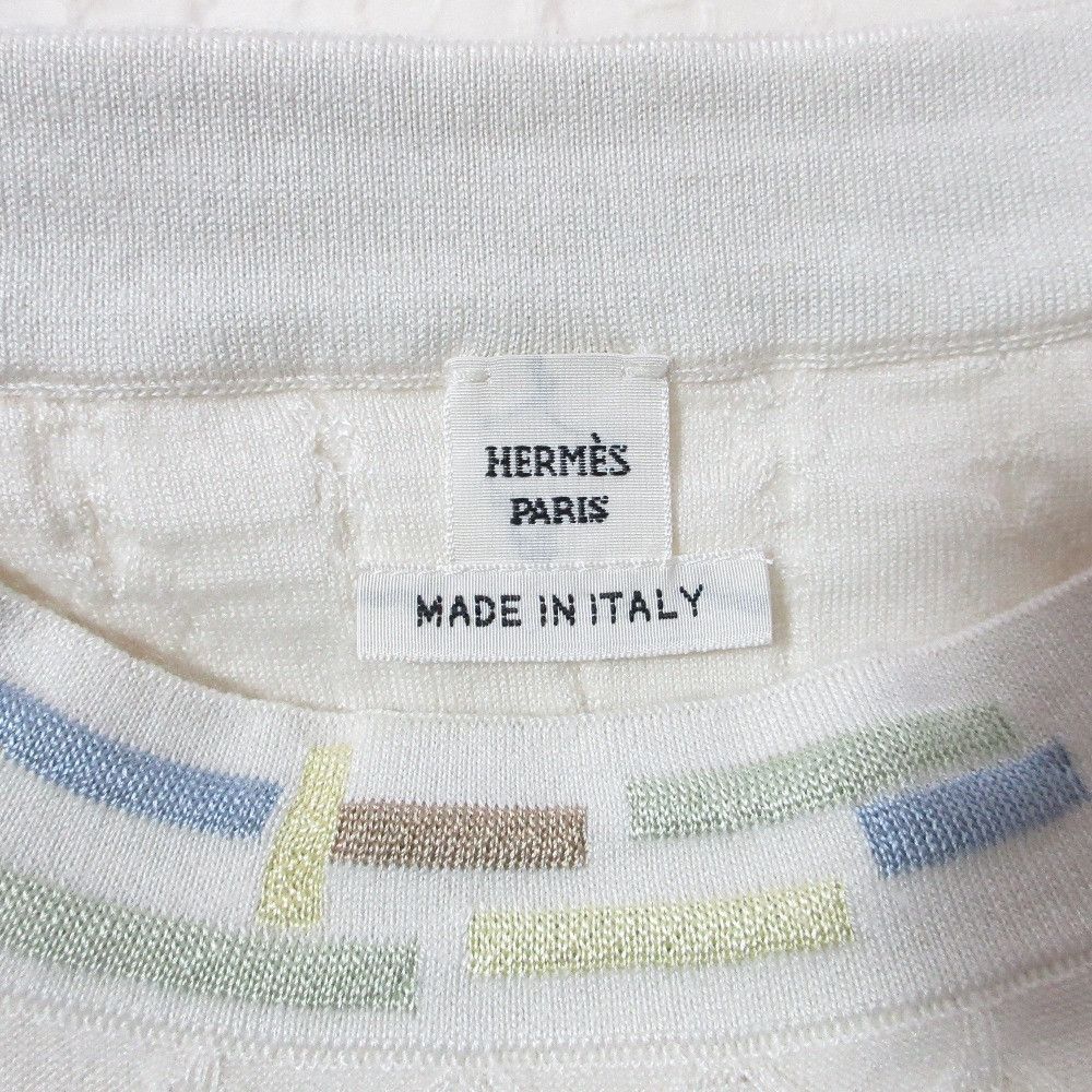 Hermes Hermes Hermes Do Re Boucles Cashmere Silk Knit Top Textile Tops DUTY FREE for USA Size ONE SIZE - 6 Thumbnail