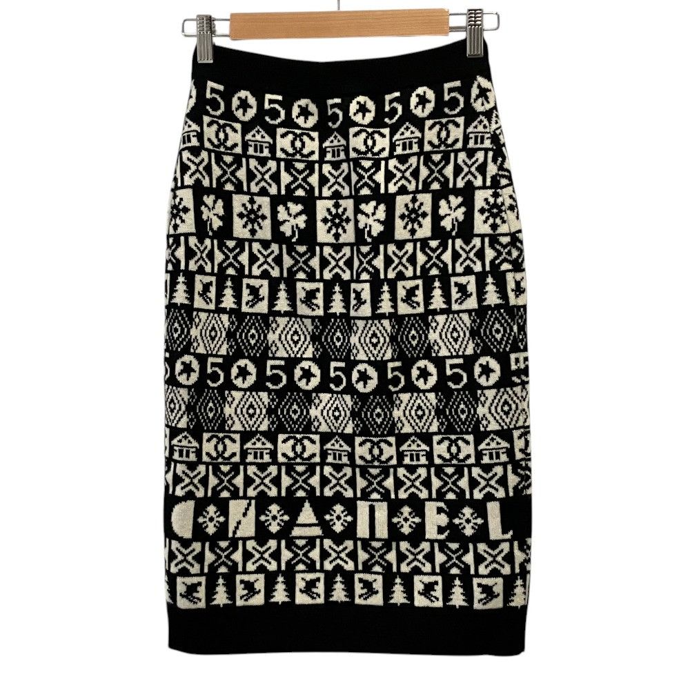 Chanel Chanel Chanel Coco Neige Cashmere Knit Skirt Textile Skirts P62261 DUTY FREE for USA Size ONE SIZE - 2 Thumbnail