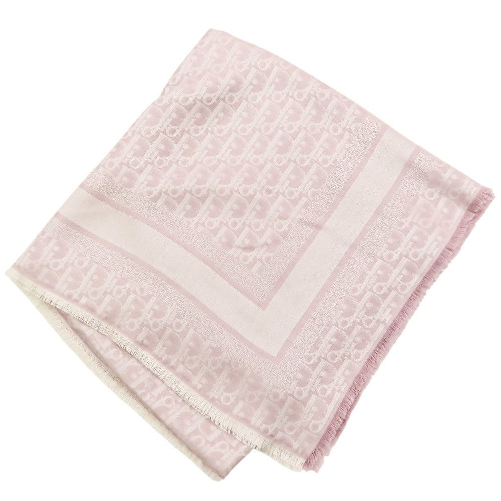 Dior Dior Christian Dior Oblique Large Wool Silk Shawl Others Shawl DUTY FREE for USA Size ONE SIZE - 2 Thumbnail