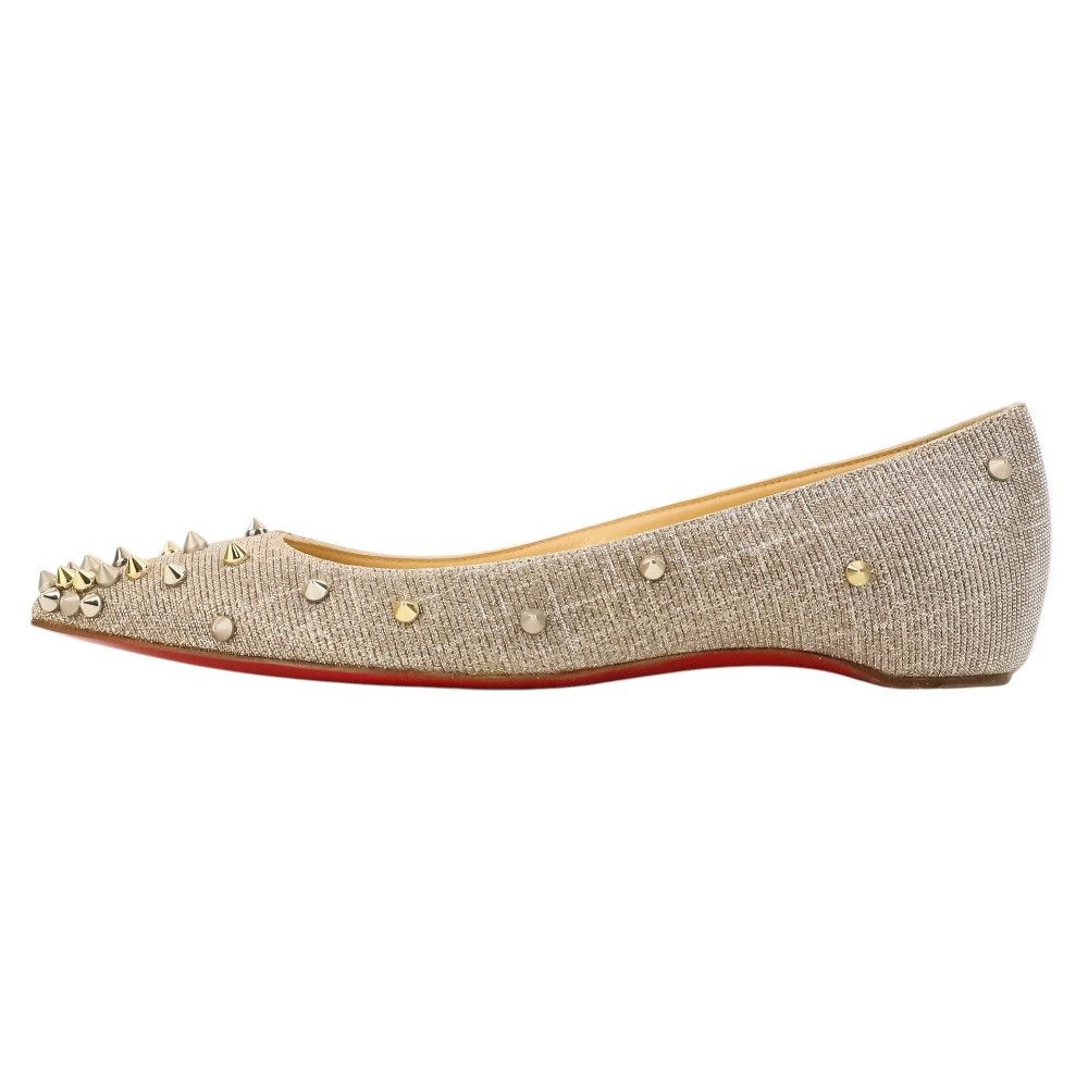 Christian Louboutin Christian Louboutin Christian Louboutin Studded Glitter Flats Textile Shoes DUTY FREE for USA Size ONE SIZE - 2 Thumbnail