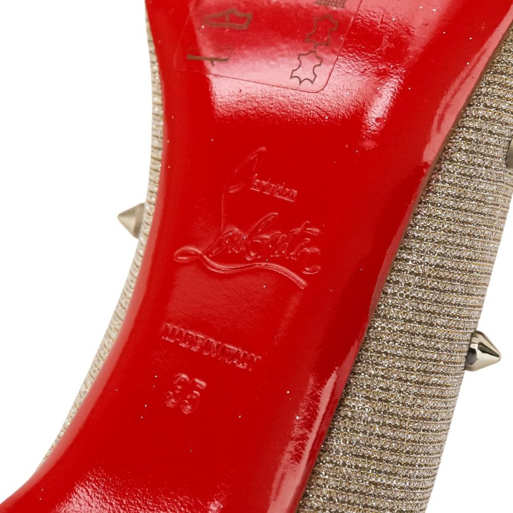 Christian Louboutin Christian Louboutin Christian Louboutin Studded Glitter Flats Textile Shoes DUTY FREE for USA Size ONE SIZE - 9 Thumbnail