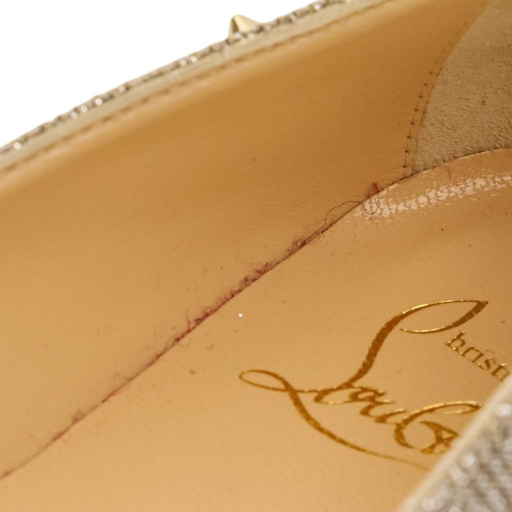 Christian Louboutin Christian Louboutin Christian Louboutin Studded Glitter Flats Textile Shoes DUTY FREE for USA Size ONE SIZE - 11 Thumbnail