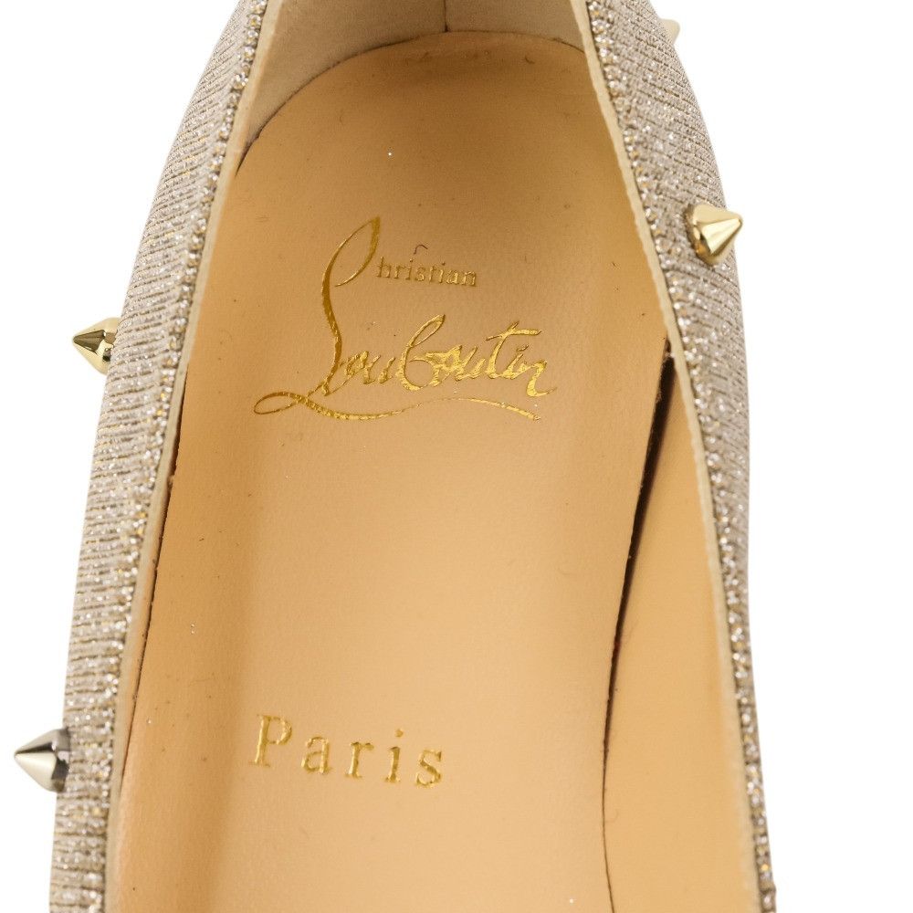 Christian Louboutin Christian Louboutin Christian Louboutin Studded Glitter Flats Textile Shoes DUTY FREE for USA Size ONE SIZE - 8 Thumbnail