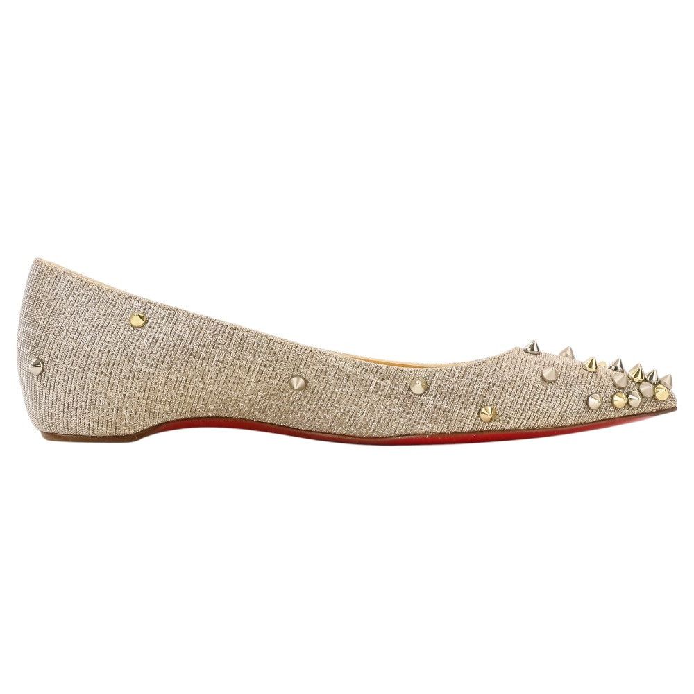 Christian Louboutin Christian Louboutin Christian Louboutin Studded Glitter Flats Textile Shoes DUTY FREE for USA Size ONE SIZE - 3 Thumbnail