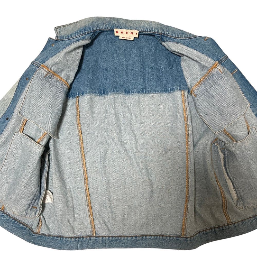 Marni Marni Marni Elbow Flower Patch Denim Jacket Textile Outerwear DUTY FREE for USA Size ONE SIZE - 3 Thumbnail