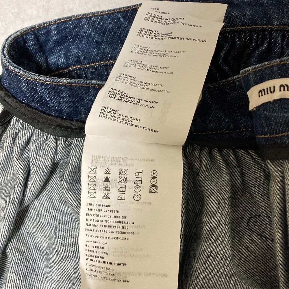 Miu Miu Miu Miu Miu Miu Cotton Denim Skirt Textile Skirts DUTY FREE for USA Size ONE SIZE - 6 Thumbnail