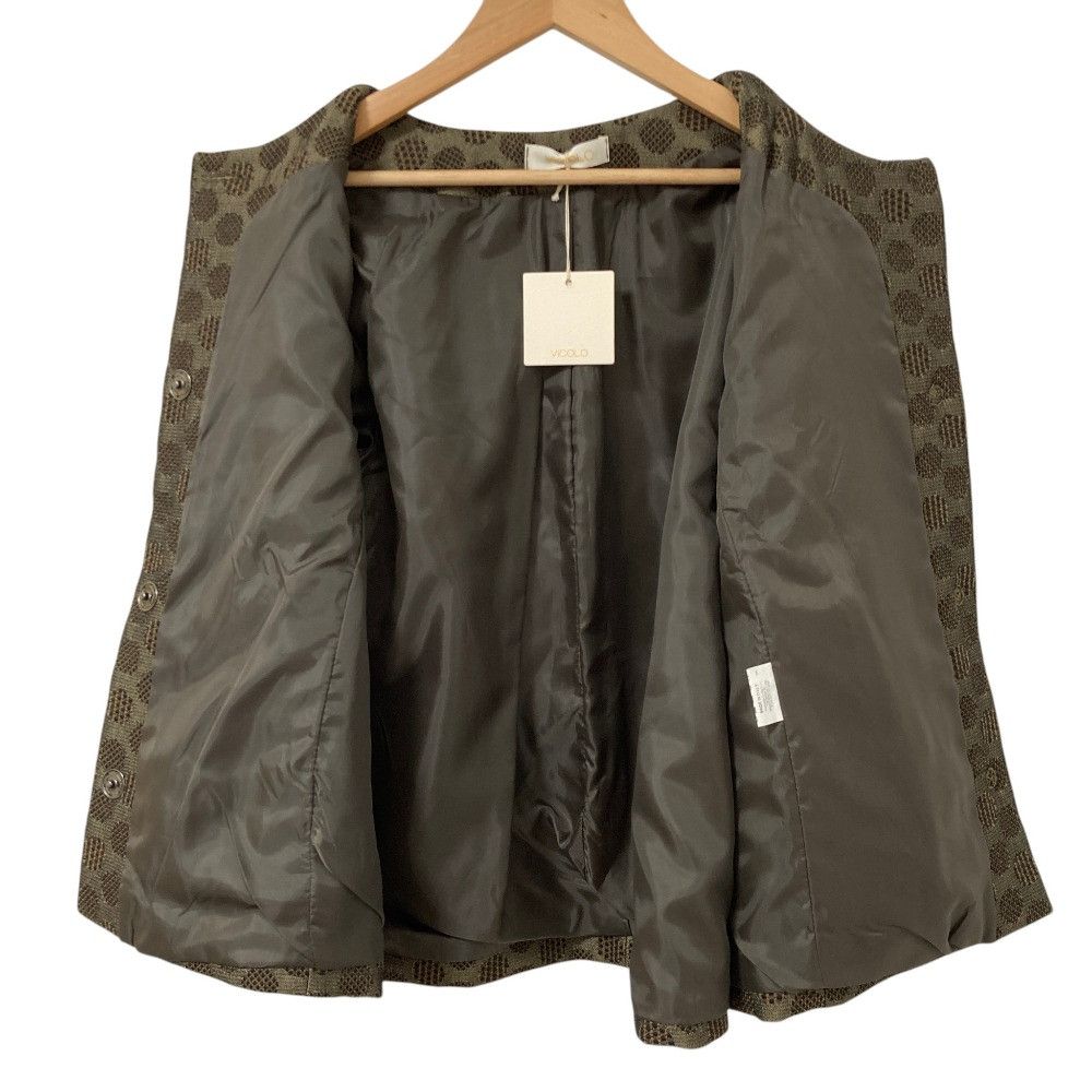 Other Other ViCOLO Embroidery Collarless Jacket Textile Outerwear DUTY FREE for USA Size ONE SIZE - 3 Thumbnail
