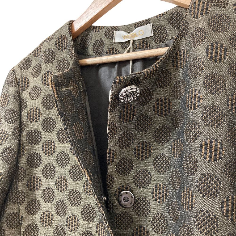 Other Other ViCOLO Embroidery Collarless Jacket Textile Outerwear DUTY FREE for USA Size ONE SIZE - 5 Thumbnail