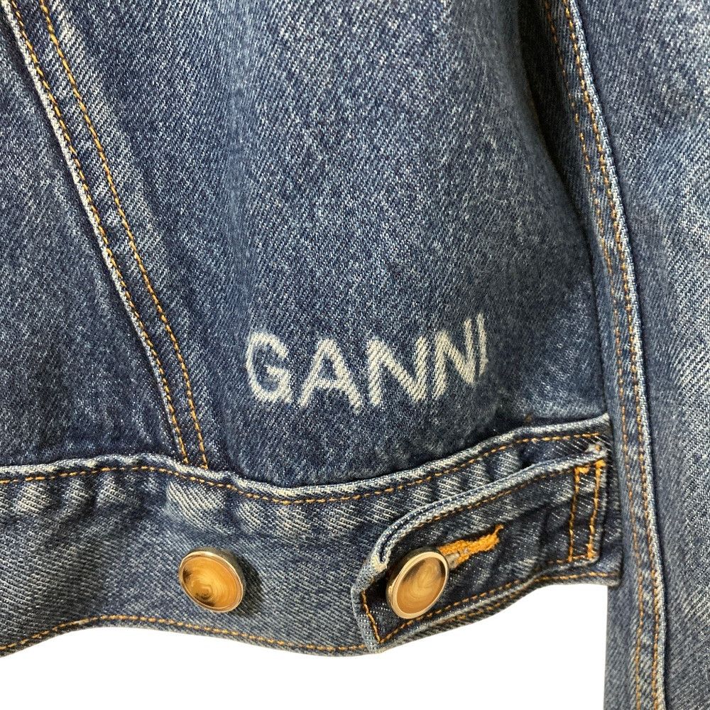 Other Other Ganni Ruffle Collar Denim Jacket Textile Outerwear DUTY FREE for USA Size ONE SIZE - 7 Thumbnail