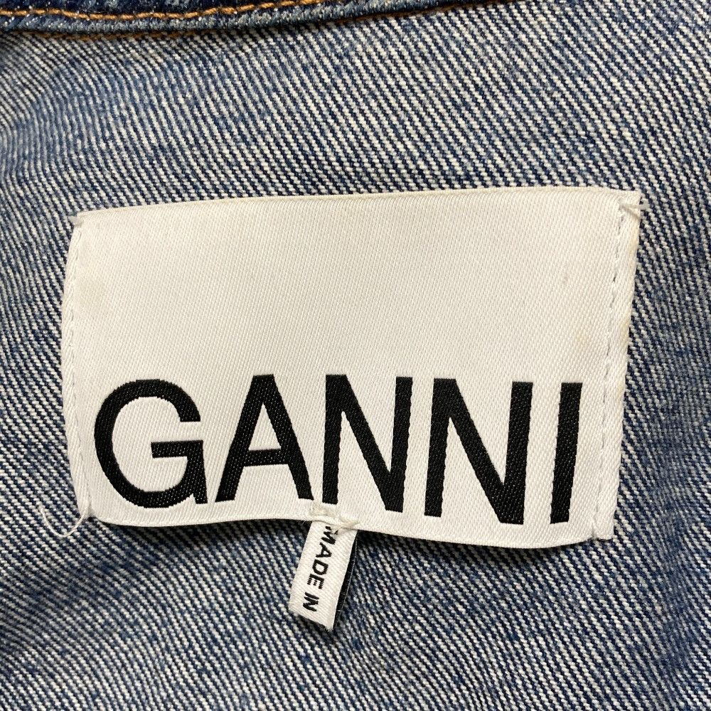 Other Other Ganni Ruffle Collar Denim Jacket Textile Outerwear DUTY FREE for USA Size ONE SIZE - 8 Thumbnail