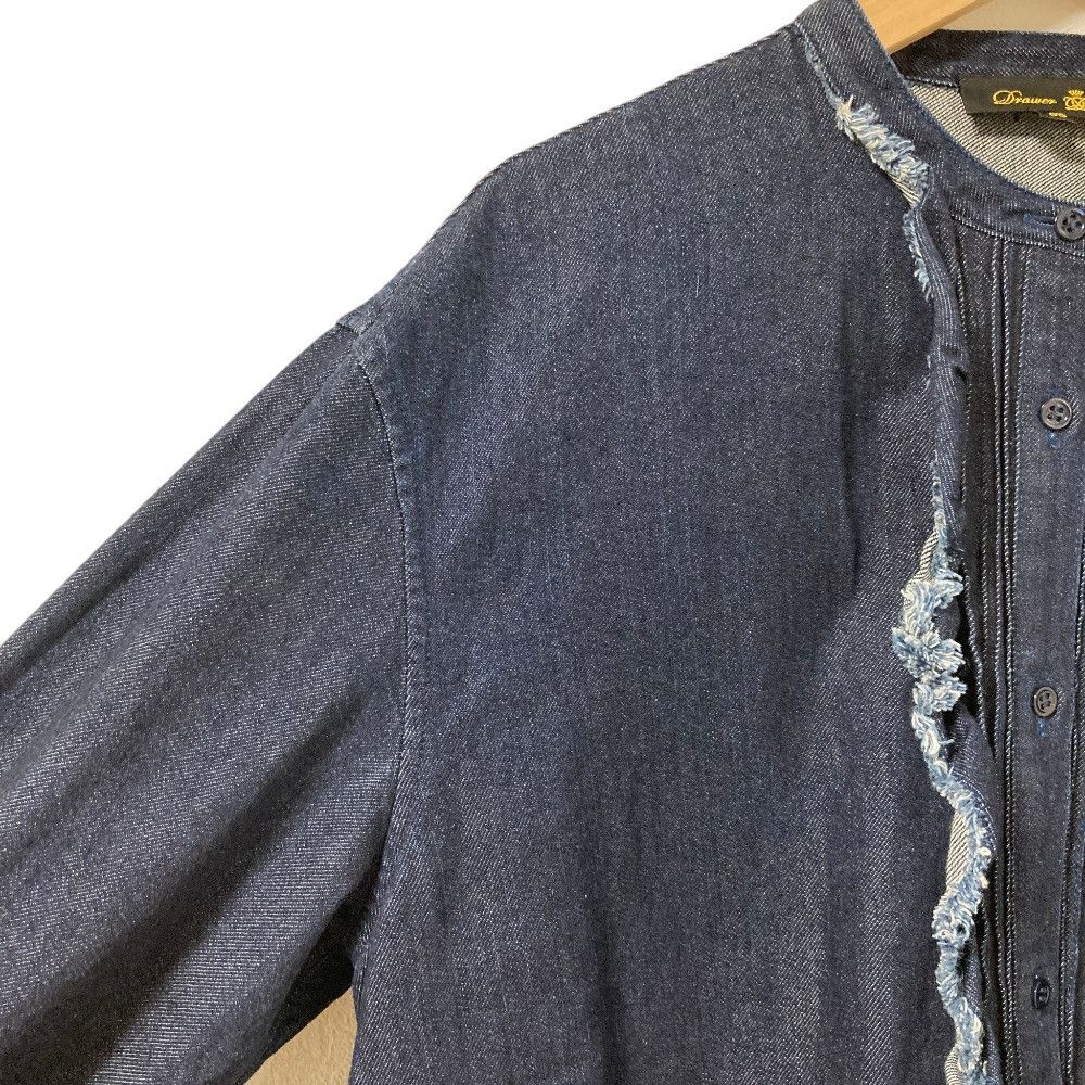 Other Other Drawer Cotton Silk Denim Frill Shirt Textile Tops 6511-299-0573 DUTY FREE for USA Size ONE SIZE - 4 Thumbnail