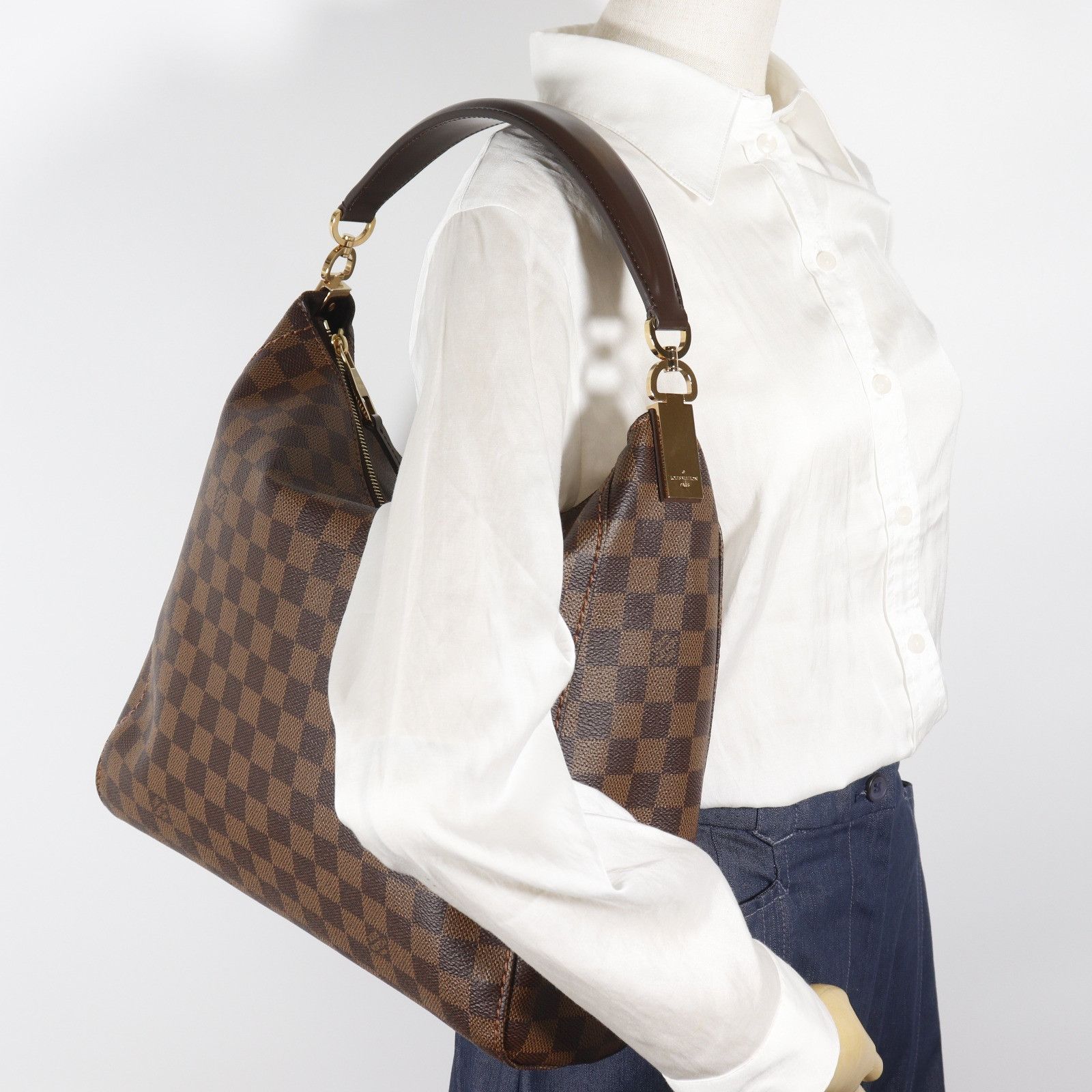Louis Vuitton Louis Vuitton Louis Vuitton Portobello PM Damier Shoulder Bag Textile Shoulder Bag N41184 DUTY FREE for USA Size ONE SIZE - 13 Thumbnail