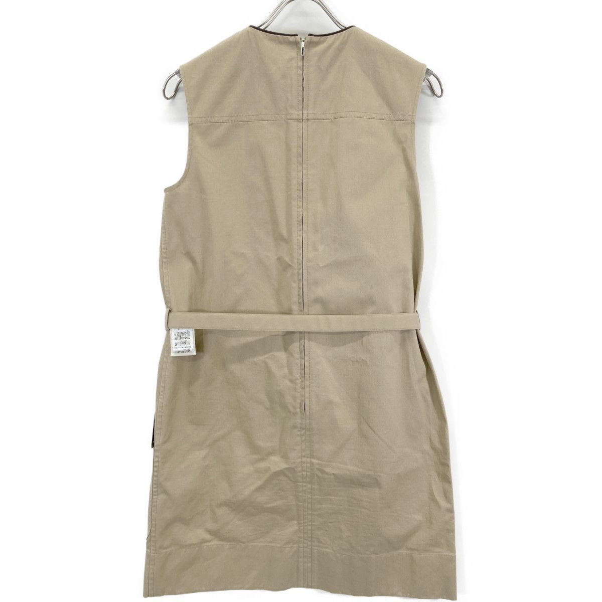 Hermes Hermes Hermes Cotton Leather Sleeveless Dress 36 Textile Dresses DUTY FREE for USA Size ONE SIZE - 2 Thumbnail