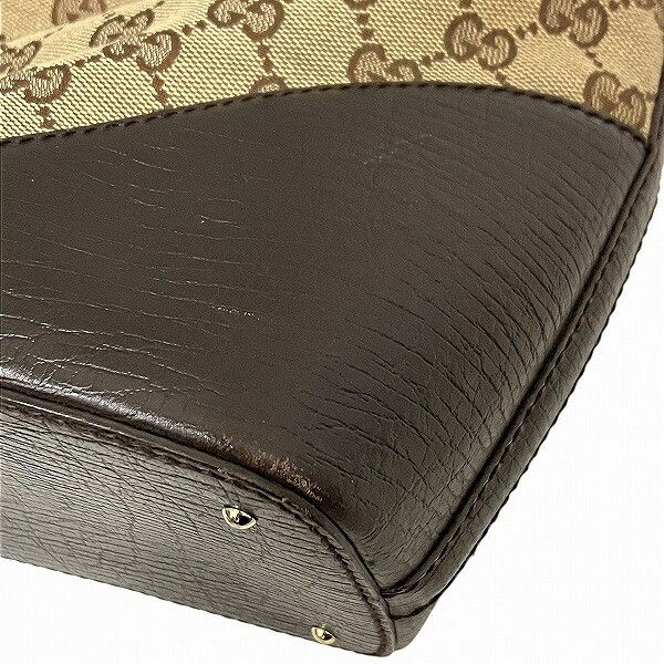 Gucci Gucci Gucci GG Canvas Tote Bag Leather Tote Bag 137385 DUTY FREE for USA Size ONE SIZE - 8 Thumbnail