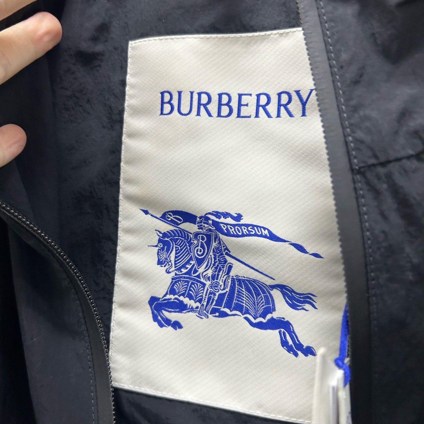 Burberry Burberry Blue Logo Hooded Light Jacket M Size US M / EU 48-50 / 2 - 4 Thumbnail