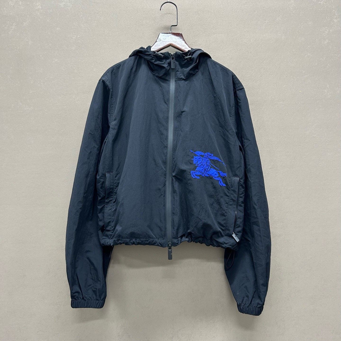 Burberry Burberry Blue Logo Hooded Light Jacket M Size US M / EU 48-50 / 2 - 2 Thumbnail
