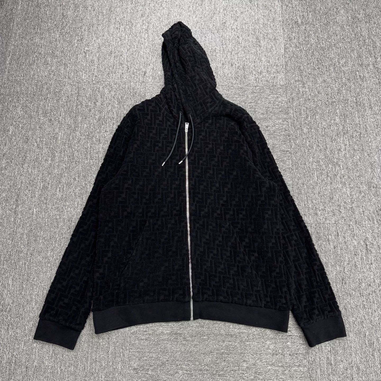 Fendi Fendi FF Logo Zip-Up Hoodie Size XL Size US XL / EU 56 / 4 - 2 Thumbnail
