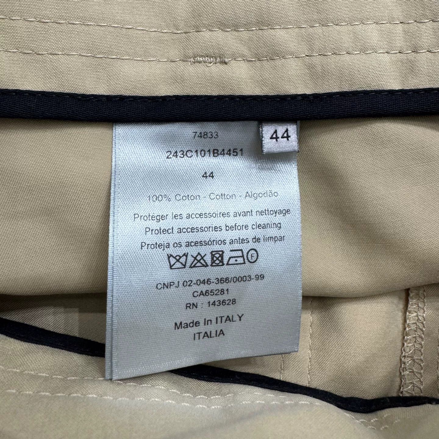 Dior Dior Cotton Casual Pants Size 28 Size US 28 / EU 44 - 4 Thumbnail