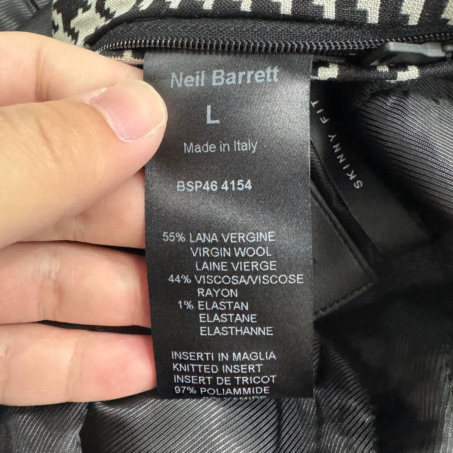 Neil Barrett Neil Barrett Houndstooth Bomber Jacket Size L Size US L / EU 52-54 / 3 - 4 Thumbnail
