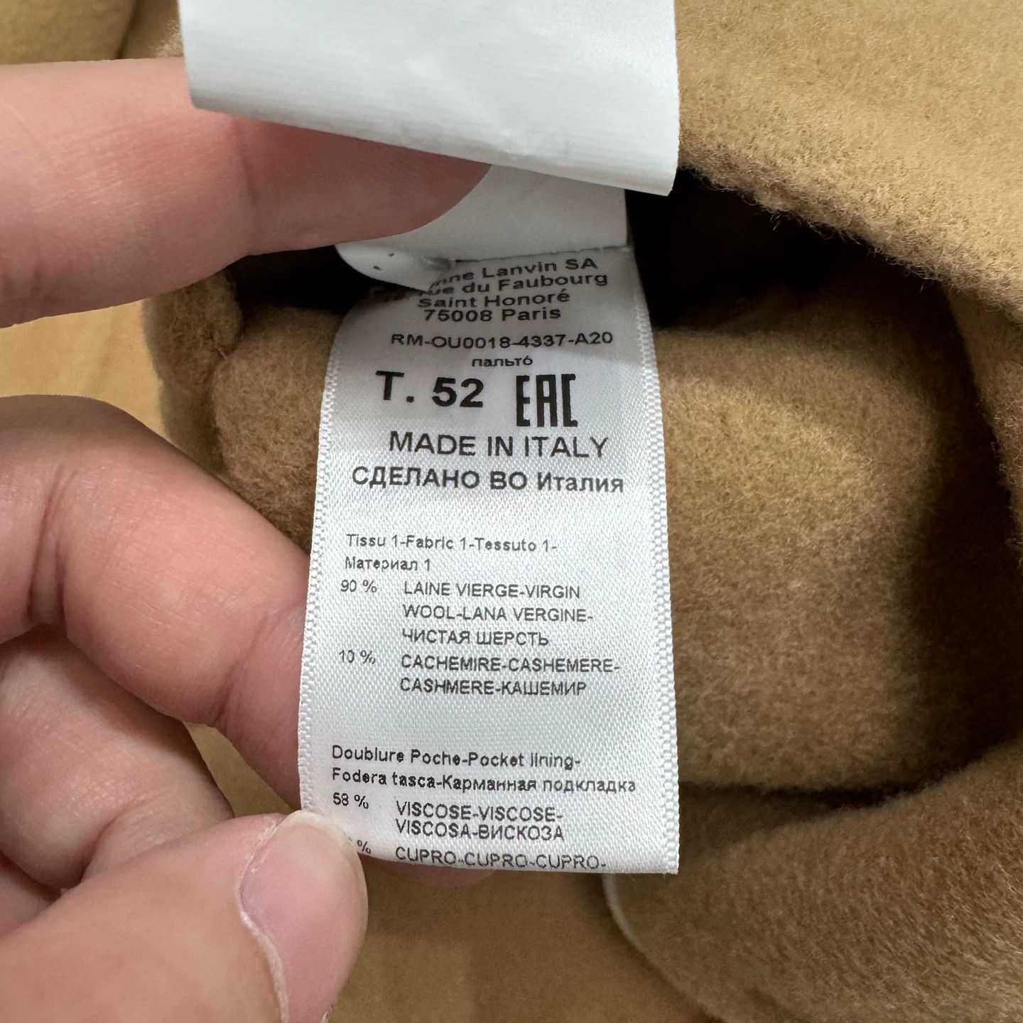 Lanvin Lanvin Wool Cashmere Coat Size L Size US L / EU 52-54 / 3 - 5 Thumbnail