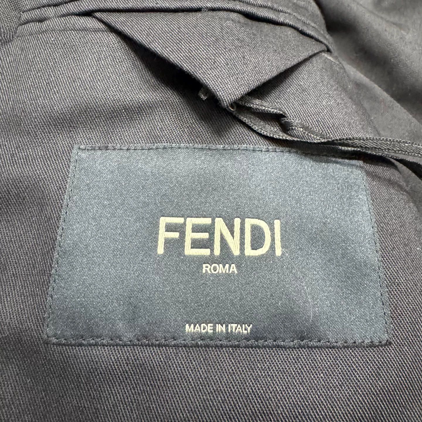 Fendi Fendi Leather Sleeve Wool Jacket Size M Size US M / EU 48-50 / 2 - 3 Thumbnail