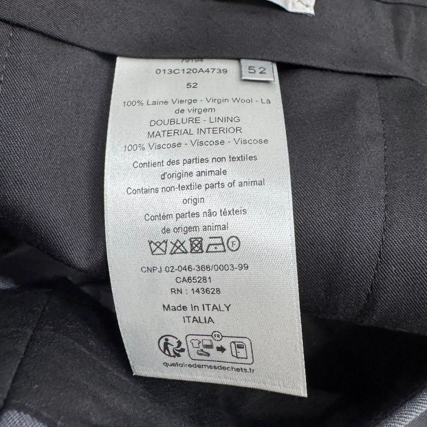 Dior Dior Virgin Wool Formal Trousers Size 36 Size 42R - 4 Thumbnail