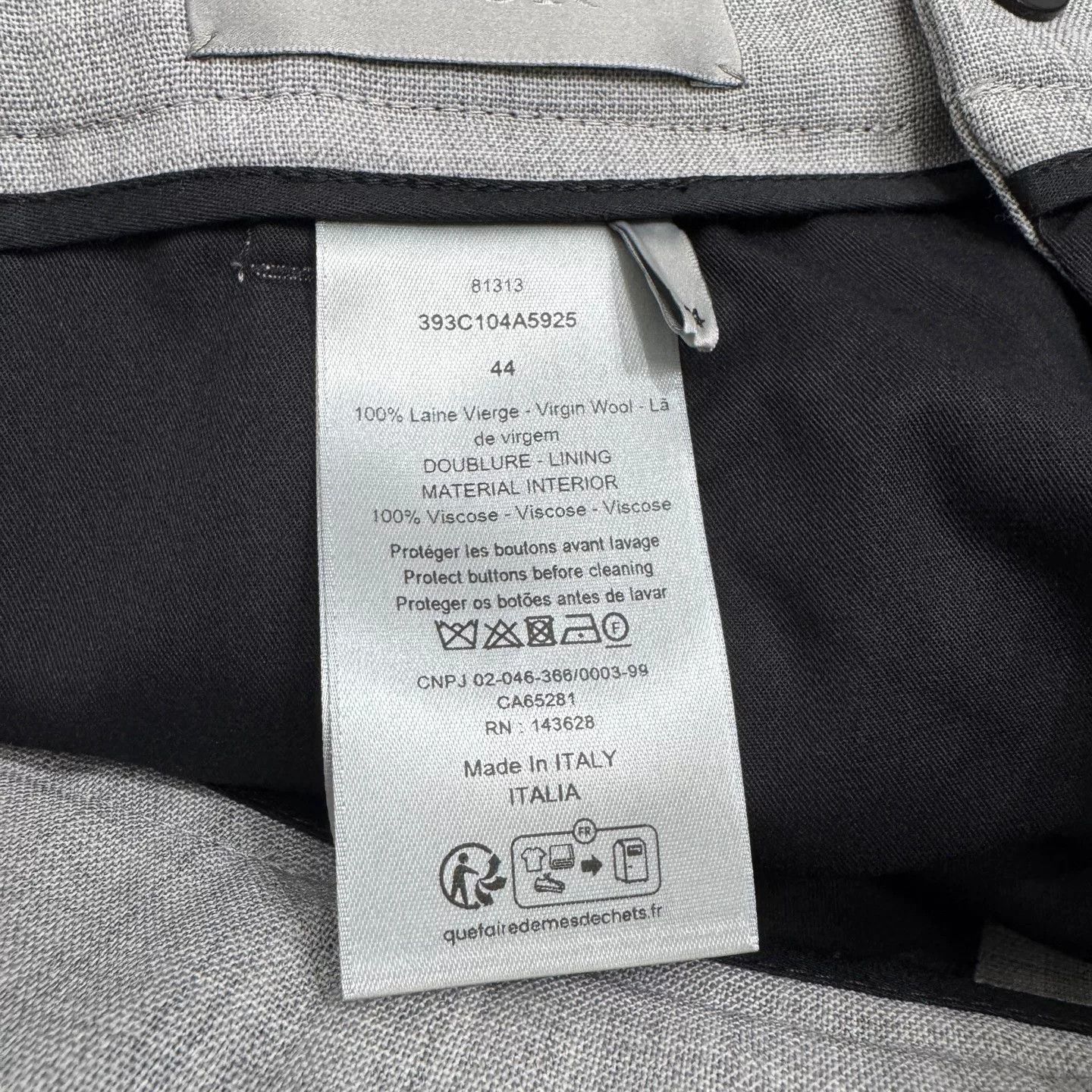 Dior Dior Gray Virgin Wool Casual Pants Size 28 Size US 28 / EU 44 - 4 Thumbnail