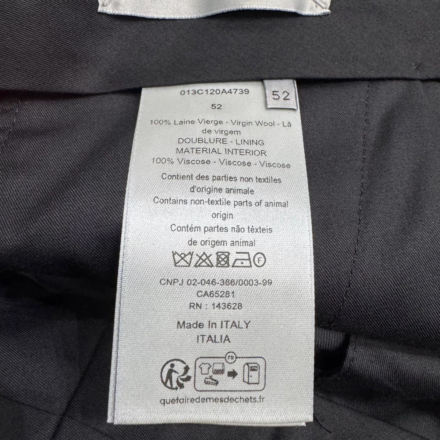 Dior Dior Wool Casual Pants Size 52 Size US 36 / EU 52 - 4 Thumbnail